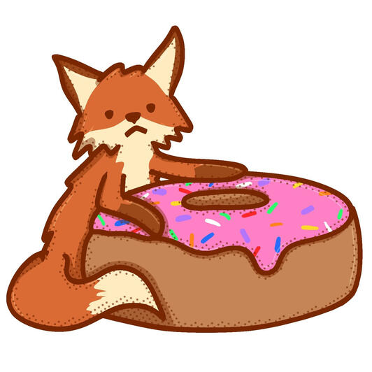 donut fox sticker